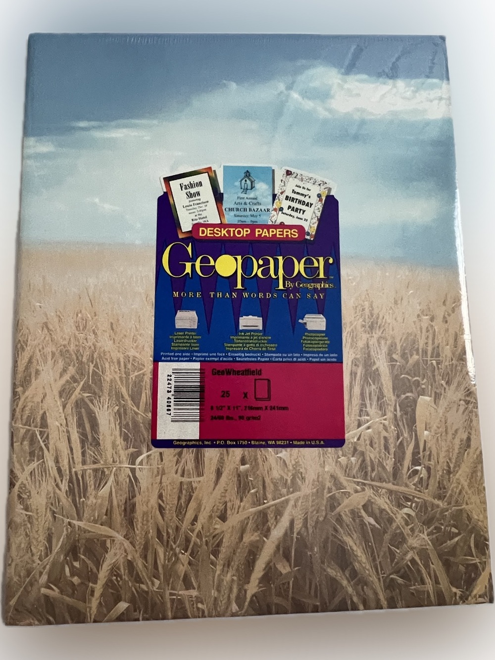 💥New Geopapaers Designer Paper Wheatfield Printer Paper Laser Injet Project